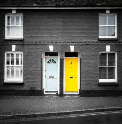 Image of Upper Brook Street Colourful Doors - Upper Brook Street Colourful Doors