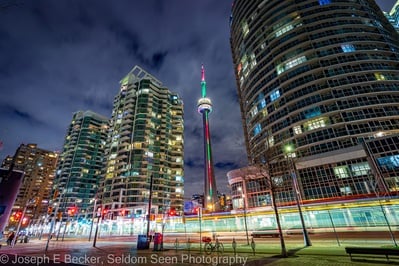 Shot from the alternative viewpoint along Queens Quay 