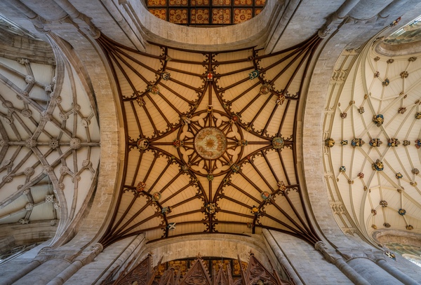 Winchester Cathedral panel ceiling.