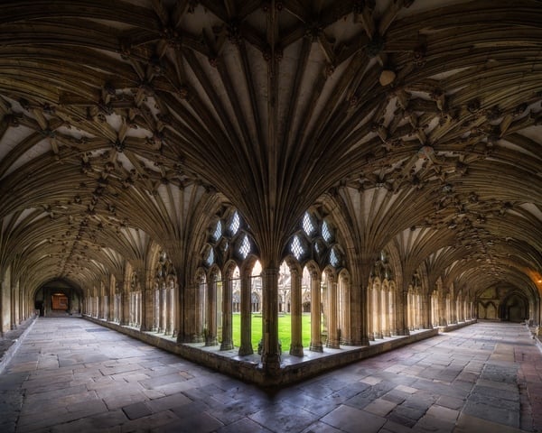 The beautiful Cathedral Cloisters.