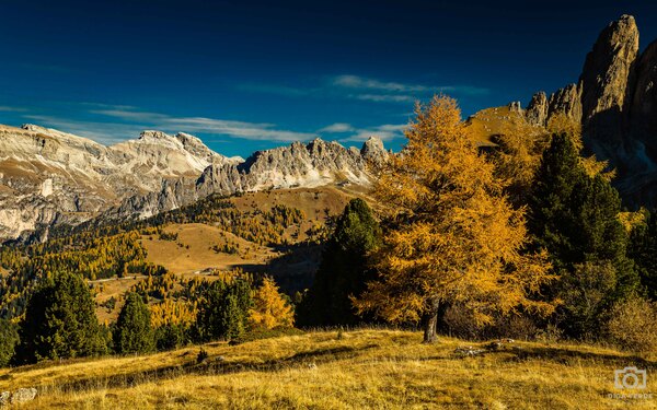 The autumn in the Dolomites is breathtaking.  