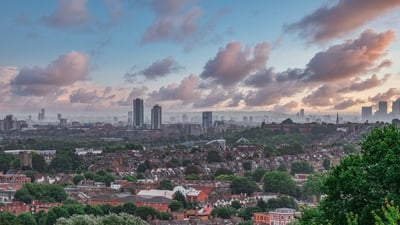 instagram spots in United Kingdom - London Skyline from Alexandra Palace