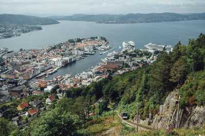 View of Bergen from the top of Mount Fløyen