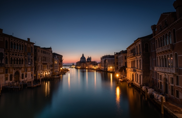 View from Ponte dell'Accademia, Venice at sunrise