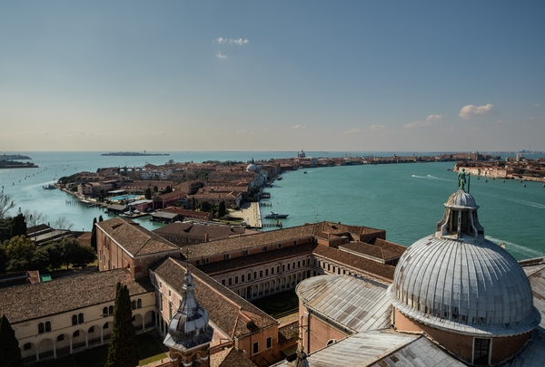 View from at San Giorgio Maggiore Campanile, Venice, Italy