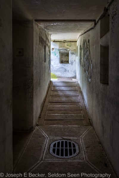 HDR image of passageway at Battery Tolles