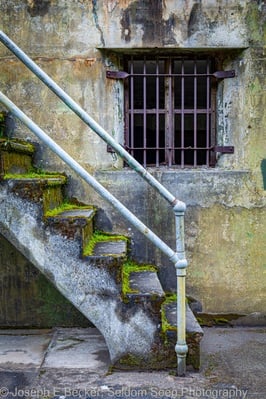 Stairs and window, Battery Tolles