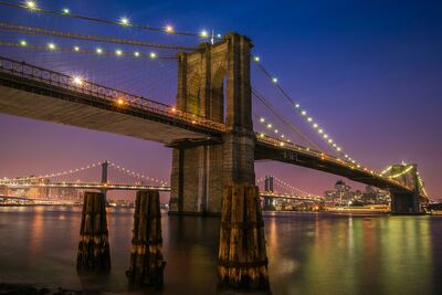 Photo of Brooklyn Bridge from Seaport District - Brooklyn Bridge from Seaport District