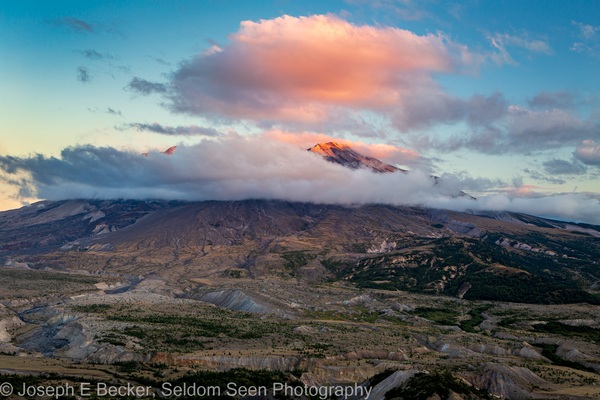 Sunset clouds from official viewpoint