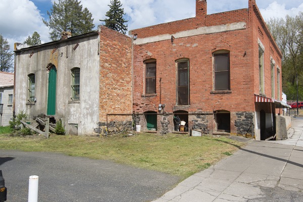This is the backside of the old bank and adjoining building.