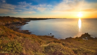 Image of Pointe du Grouin, Cancale, France - Sunset viewpoint - Pointe du Grouin, Cancale, France - Sunset viewpoint