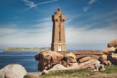 Image of Mean Ruz Lighthouse, Perros-Guirec, France - Mean Ruz Lighthouse, Perros-Guirec, France