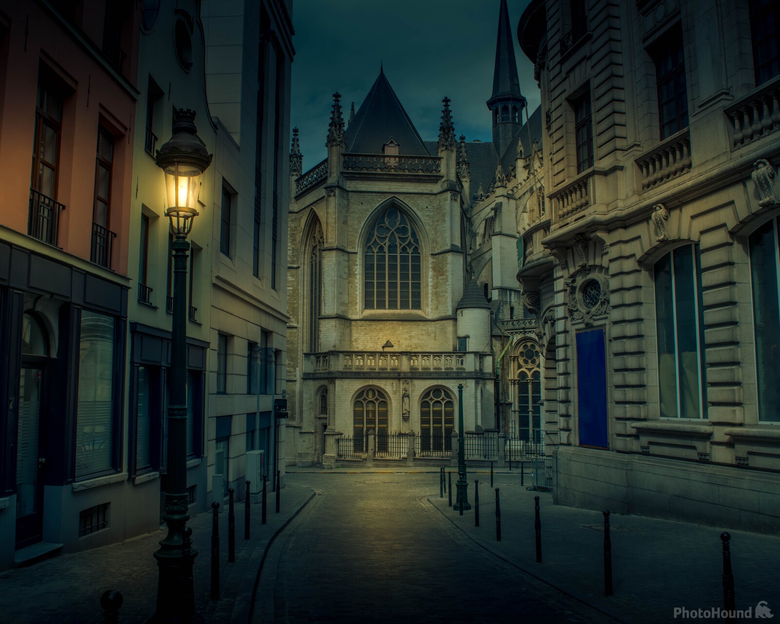 Image of Rue Treurenberg & St Michael and St Gudula Cathedral by Gabriel Helou