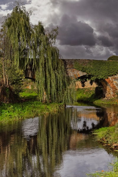 Medieval bridge over the river of onor
