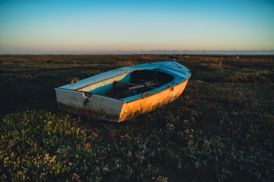 Small boat in the marsh