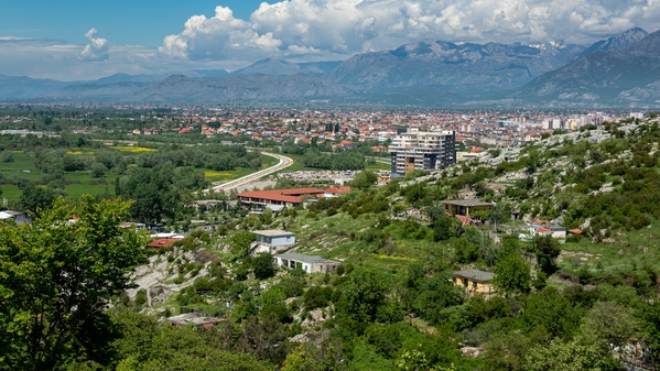 View of Shkoder from Rozafa Castle