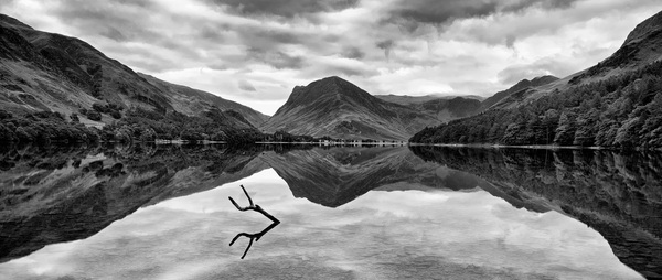 Morning shot of Buttermere Lake from the north shoreline