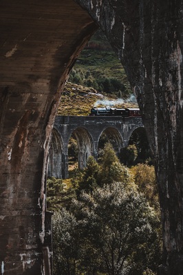 Image of Hogwart's Express, Glenfinnan Viaduct - Hogwart's Express, Glenfinnan Viaduct