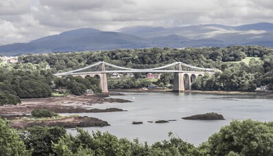 pictures of North Wales - Menai Bridge Viewpoint