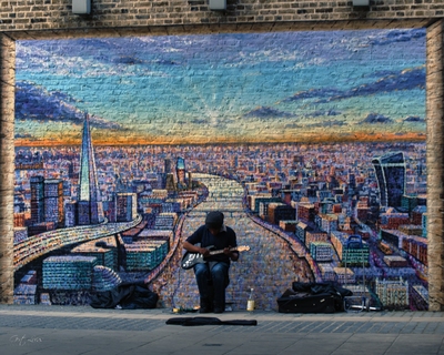 photography locations in Greater London - Window On London Mural, Blackfriars