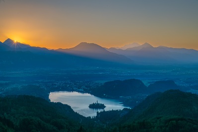 Slovenia images - Lake Bled from Gače Viewpoint