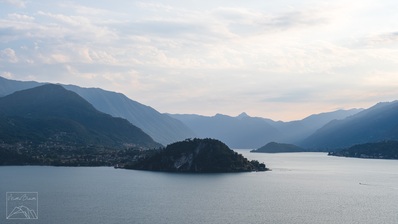 Bellagio and punta Spartivento, where the lake of Como divides