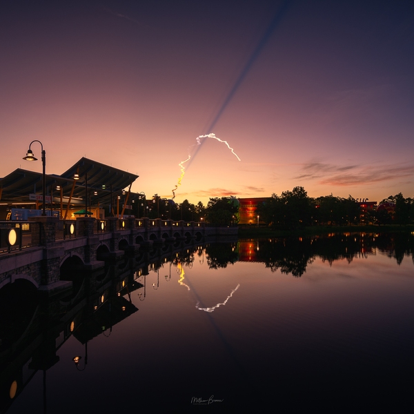 Rocket launch viewed from Hourglass Lake