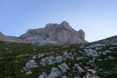 The peak of Bobotov Kuk as seen from the final ascent