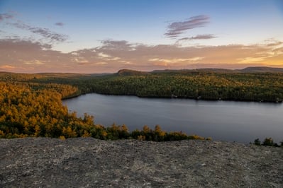 Looking ESE from the Bluff. Parks Pond in the foreground.