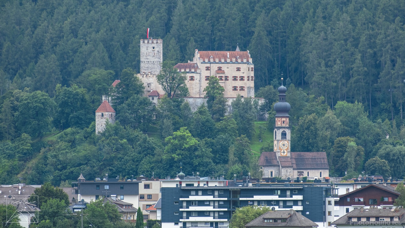 Image of Aufhofen (Villa Santa Caterina) - Viewpoint over Bruneck (Brunico) by Mattia Bedetti
