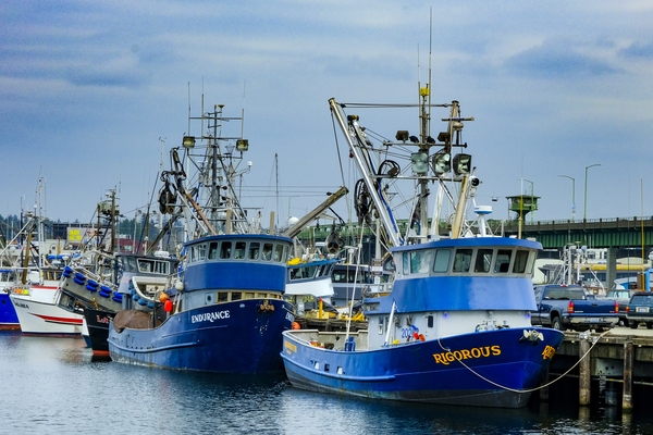 Alaskan fishing boats with names reflecting their challenges