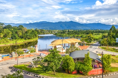 Sarawak instagram spots - Lawas Waterfront from Hotel Seri