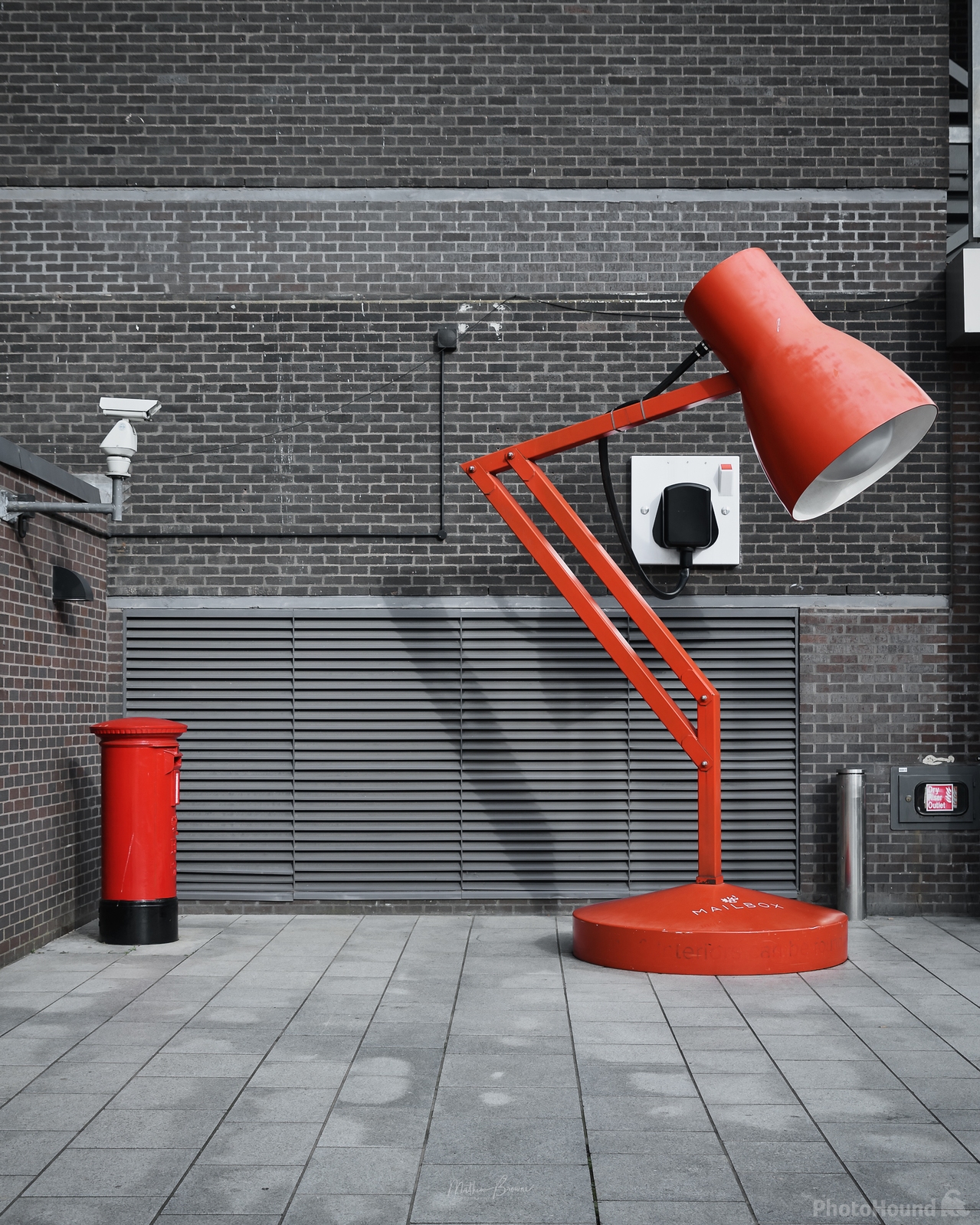 Image of Giant Red Desktop Lamp by Mathew Browne