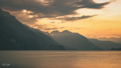 photos of Switzerland - Brienz Lakeside promenade