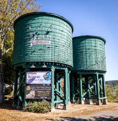 The old water towers provided pressurized water for the early industrial sites at the bottom of the hill.