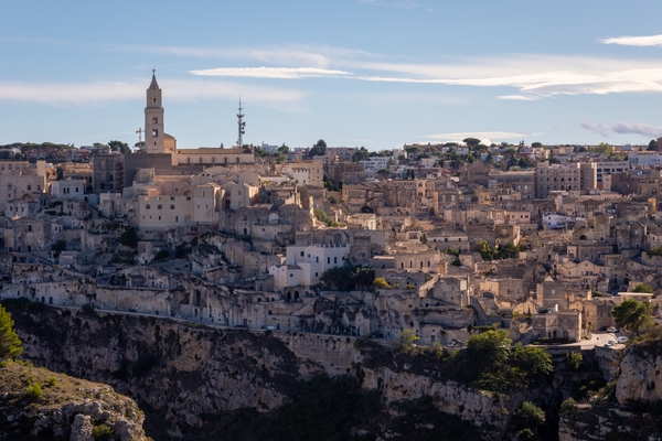 Overlooking the town of Matera, this spot you can see the road where the latest James Bond film, No Time To Die filmed the car chase. 