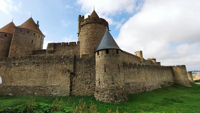 This is one of my favorite exterior pictures of Carcassonne castle.