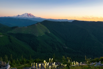 Mount Rainier to the south.
