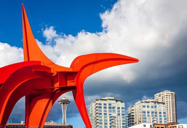 Eagle by Alexander Calder and the Space Needle