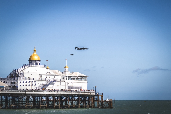 Battle of Britain Memorial Flight over Eastbourne Pier, 2022