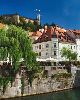 images of Ljubljana - Ljubljanica & Castle View