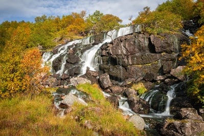 pictures of Norway - Lofoten Waterfall