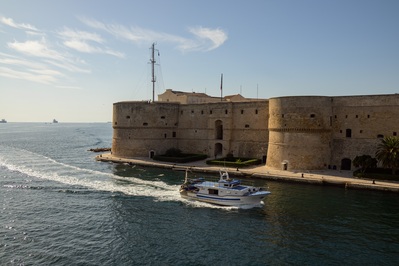 Castello Aragonese - seen from the opposite side of the canal