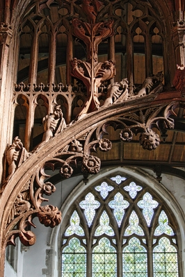 The rood screen - St John the Baptist Church (interior)
