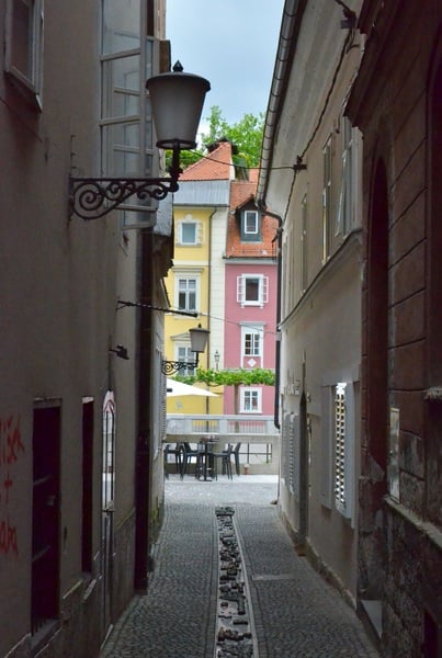 Faces Street in Ljubljana