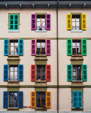 Switzerland images - Coloured Shutters