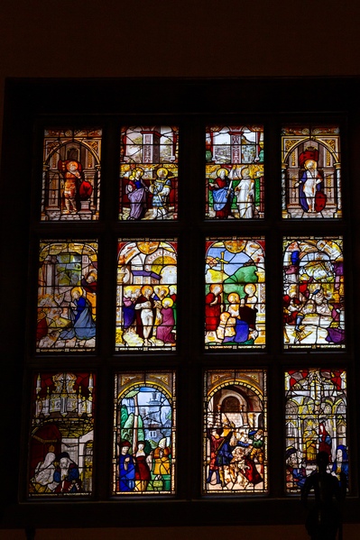 Stained glass inside the property