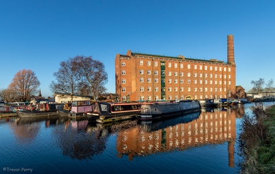Hovis Mill panorama taken from the towpath of the Macclesfield canal.