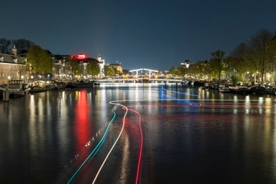 photo locations in Amsterdam - Skinny Bridge View from Blauwbrug