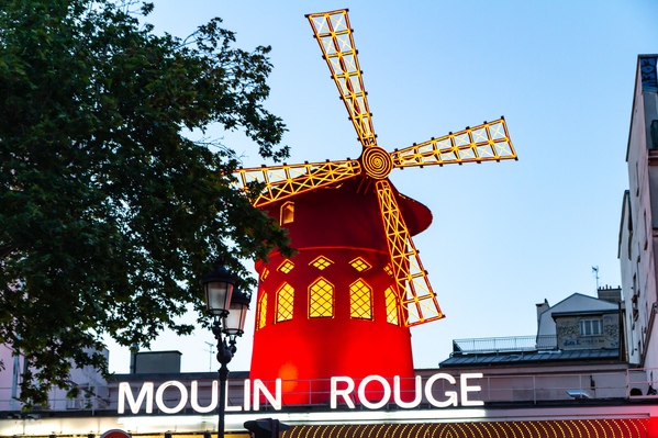 The famous, or infamous, Moulin Rouge club in Paris